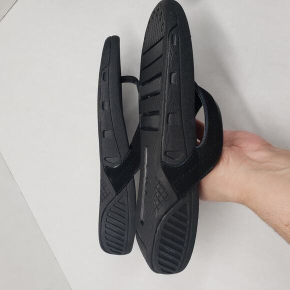 Fila Flip Flop Sandals Women 10 Black Chunky Casual Vacation Walk-N-Sculpt Beach - Picture 13 of 14